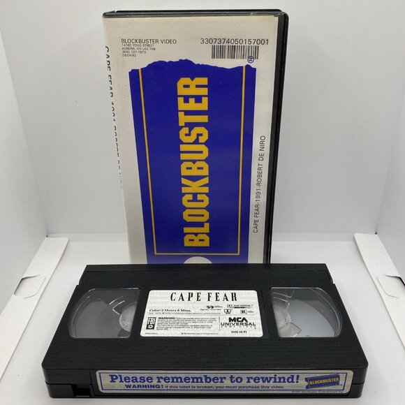 Blockbuster Cape Fear 1991 VHS Video Store Rental Movie Clamshell Case - Picture 14 of 15